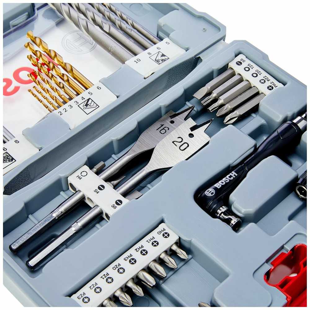 Grąžtas Grąžtų ir dyglių rinkinys BOSCH 49 Dalys