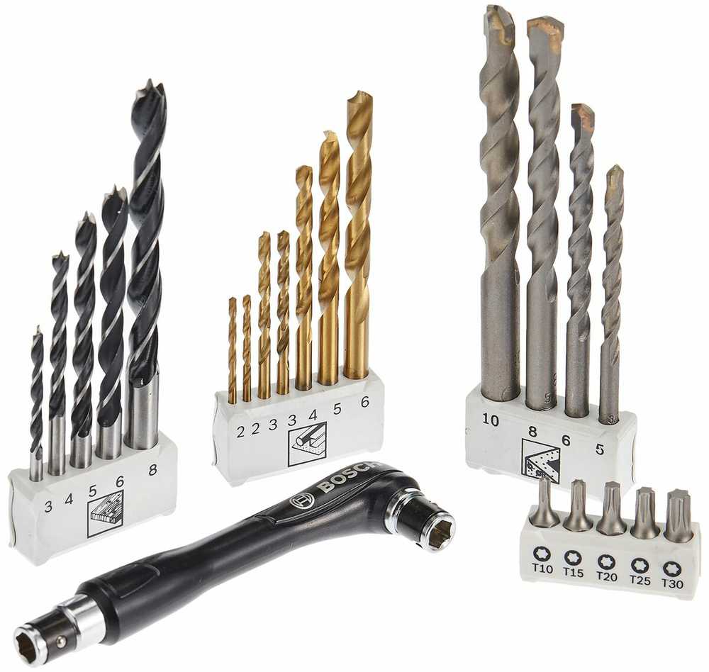 Grąžtas Grąžtų ir dyglių rinkinys BOSCH 49 Dalys