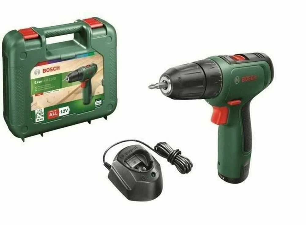 Bosch EasyDrill 1200 (2x1,5 akumuliatoriai) Akumuliatorinis dviejų greičių gręžtuvas - suktuvas
