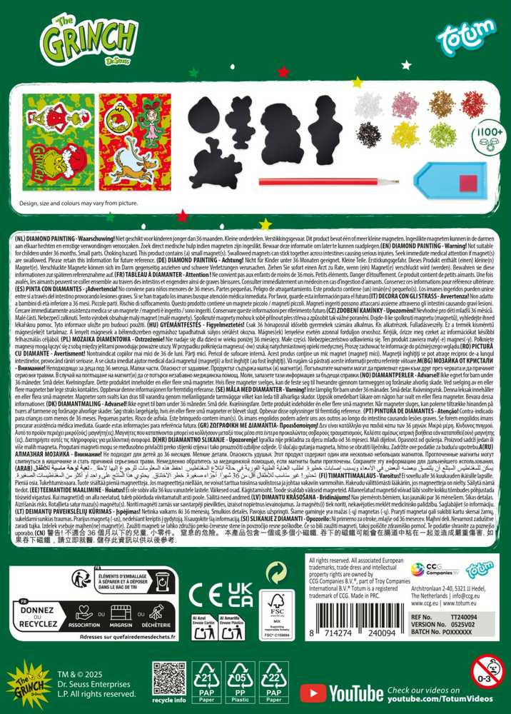 Grinčo, daktaro Seuso, deimantinių paveikslų magnetinis rinkinys