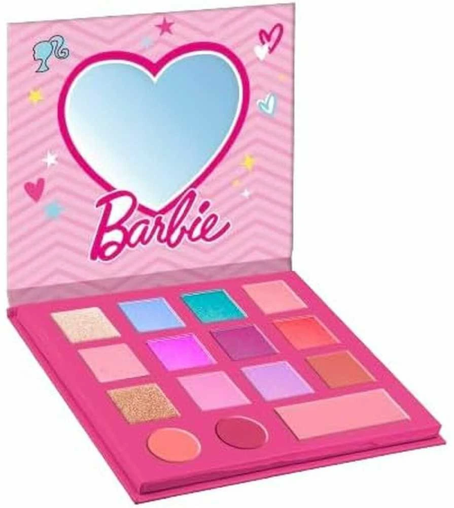 Cartoon Barbie Niños Set Sombra De Ojos y Brillo De Labios 1un