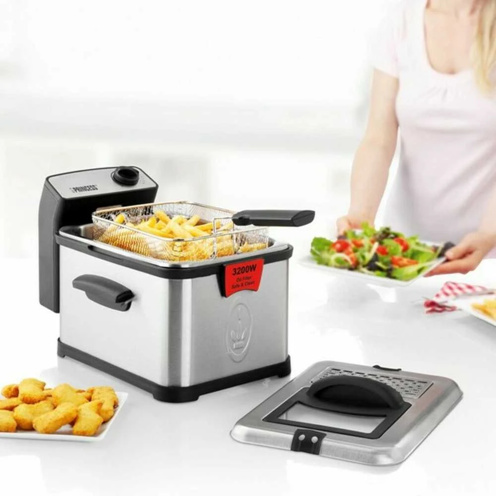 Princess 183001 „Superior Fryer“ 3200 vatų, gruzdintuvė, 3 l, 0,6kg, 190 °C, vienguba, juoda, nerūdijantis plienas