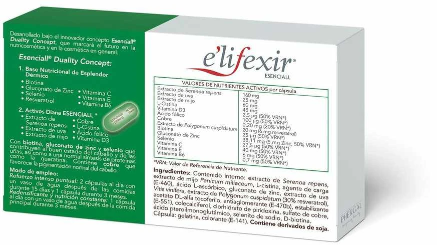 Phergal E'lifexir Essential Hair Redensifier Plaukų minkštinimo priemonė 30 kapsulių