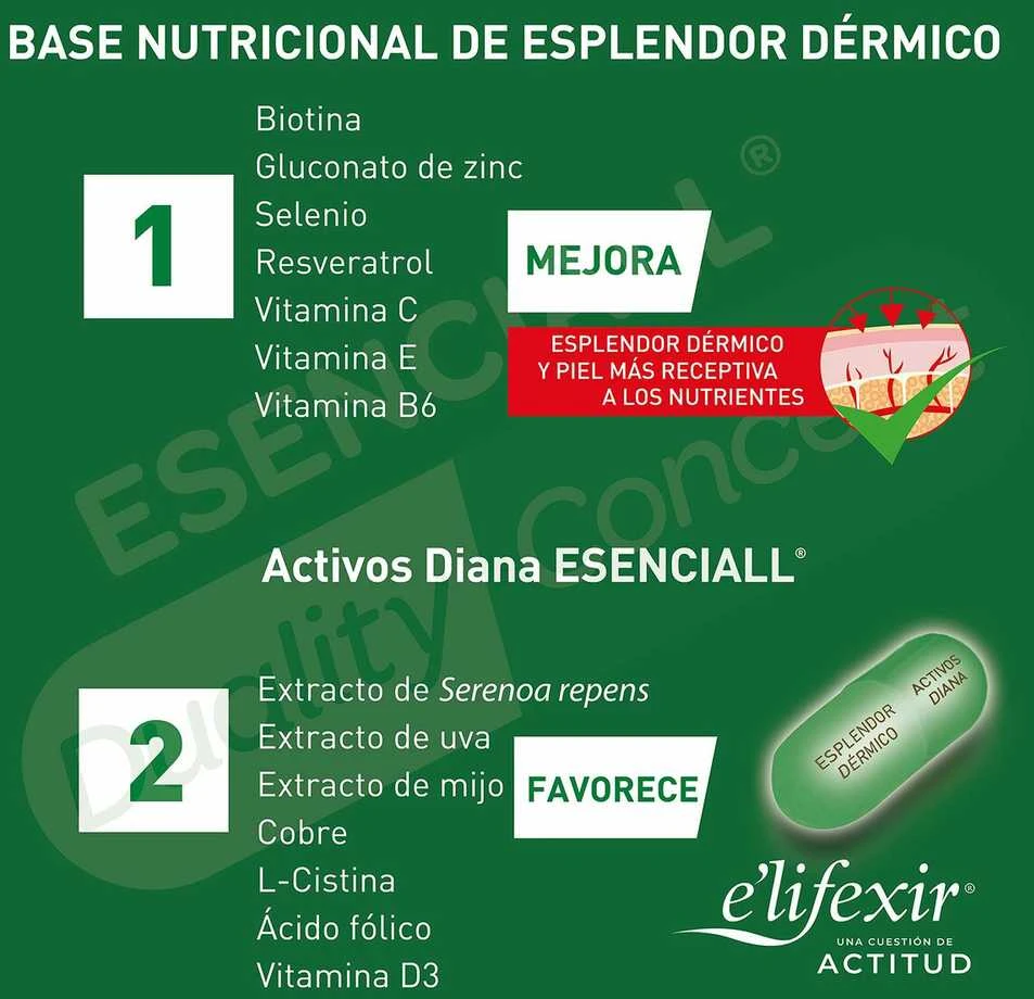 Phergal E'lifexir Essential Hair Redensifier Plaukų minkštinimo priemonė 30 kapsulių