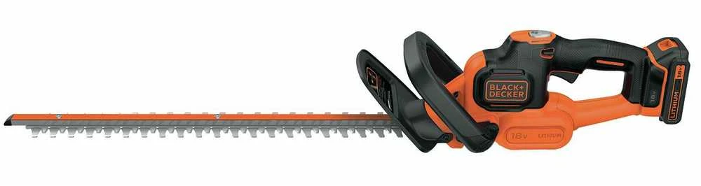 Black & Decker Juodas & Decker Akumuliatorinės gyvatvorių žirklės GTC18452PC 18V 2Ah 45 cm, Juodas & Decker
