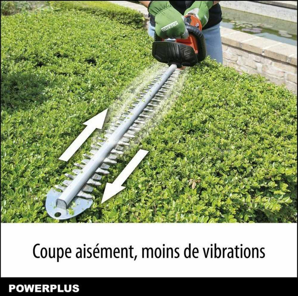 POWERPLUS Dvigubo galingumo aukščio dydis Powdpg7536 - 40 V akumuliatorius, be akumuliatoriaus ir įkroviklio, 670 mm ašmenys, 22 mm nuokrypis