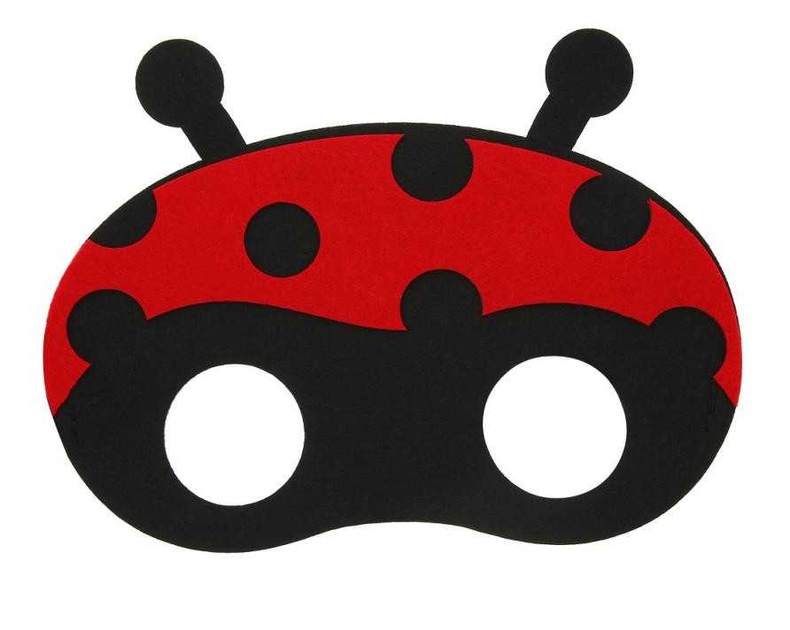Karnavalinės dekoracijos veltinio kaukė Ladybug Party GODAN YH-MFBI