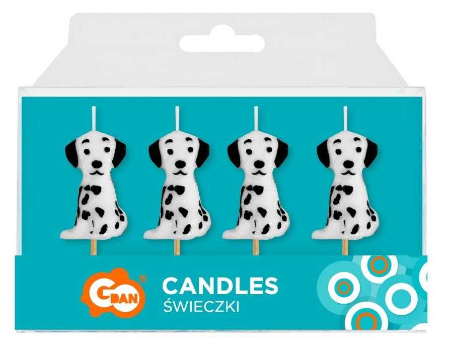 Picker žvakės Dalmatians op. 4 vnt Party GODAN SF-SPDA