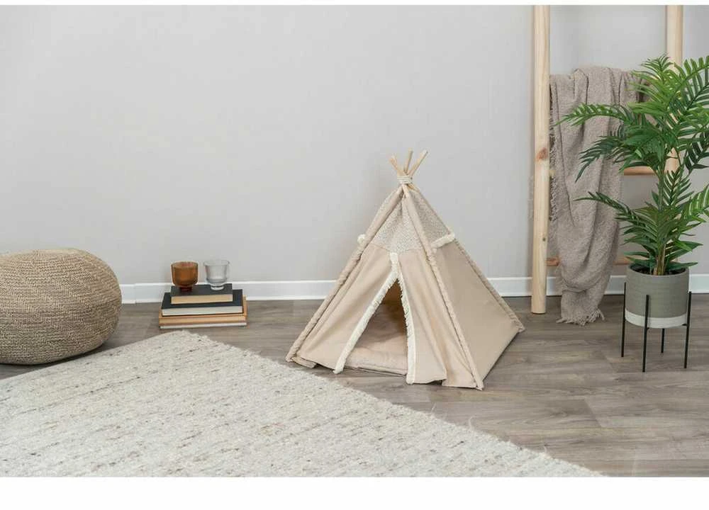 Trixie Boho Tipi, uždara lova, šuniui/katė, smėlio spalvos, 55 x 65 x 55 cm (TX-38211)