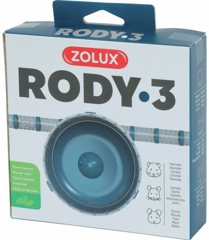 Zolux tylus ratas pelių narveliui, žiurkėnui RODY 3 kol.mėlyna