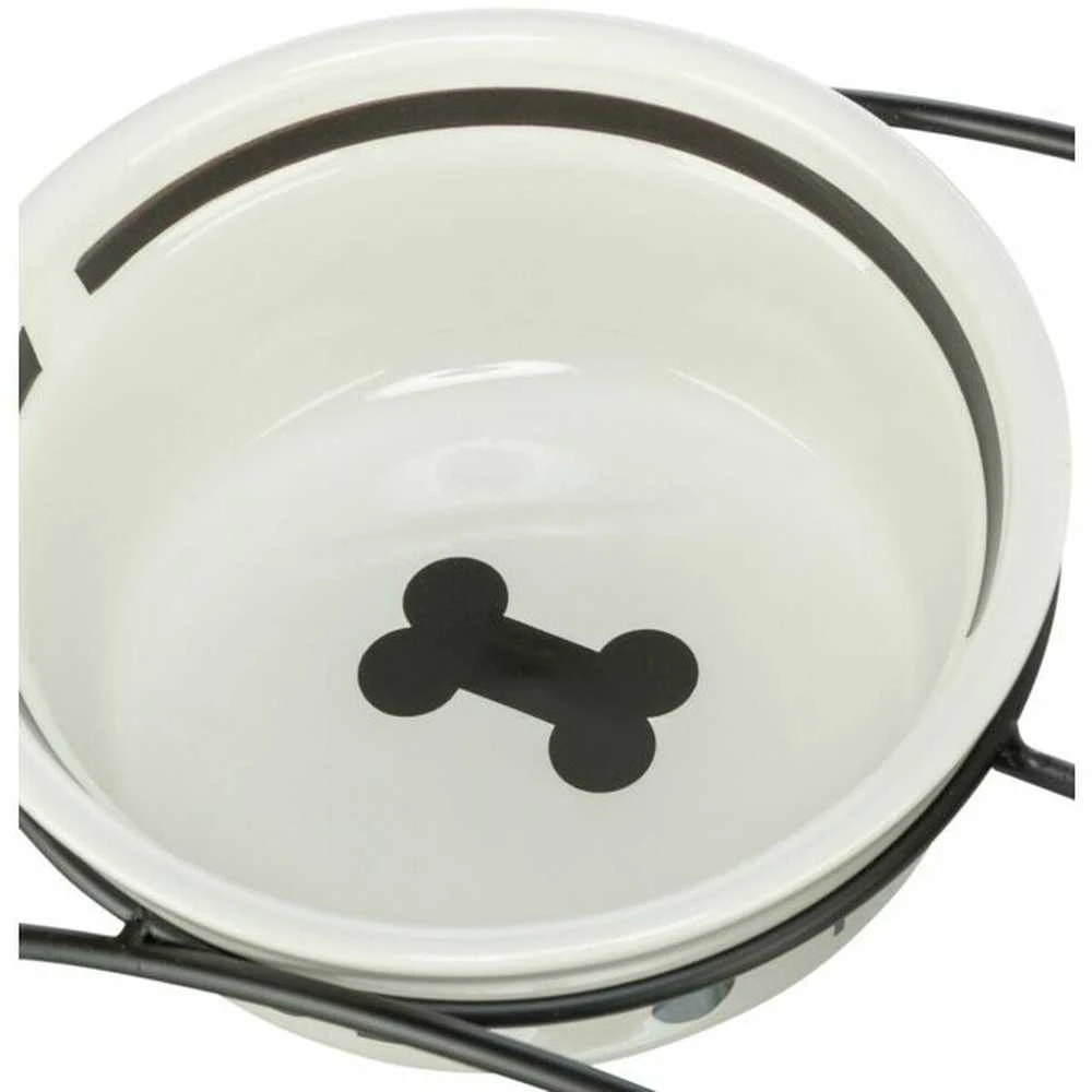 TRIXIE „Food" dubenėlis, keramika, 0.6 l/15 cm, baltas/juodas