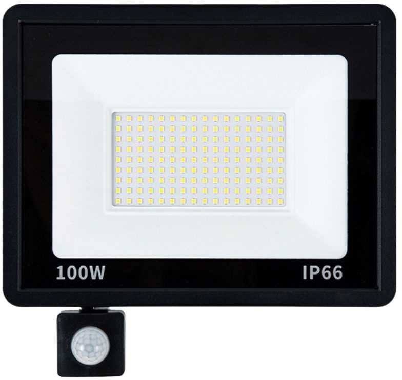 Halogeninis LED prožektorius 100 W 6000 K su sutemų ir aušros jutikliu, IP66