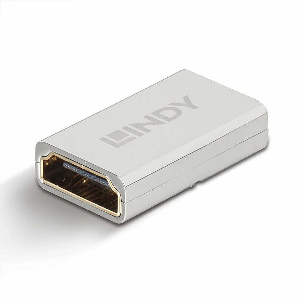 Adapteris - LINDY HDMI 2.1 F/F Adapteris, 48Gbps, 8K, UHD, 60Hz, Sidabrinis