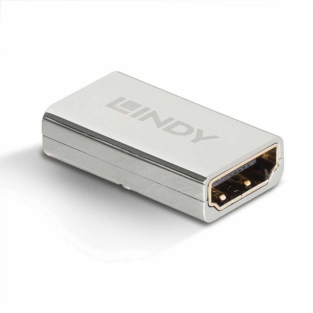 Adapteris - LINDY HDMI 2.1 F/F Adapteris, 48Gbps, 8K, UHD, 60Hz, Sidabrinis