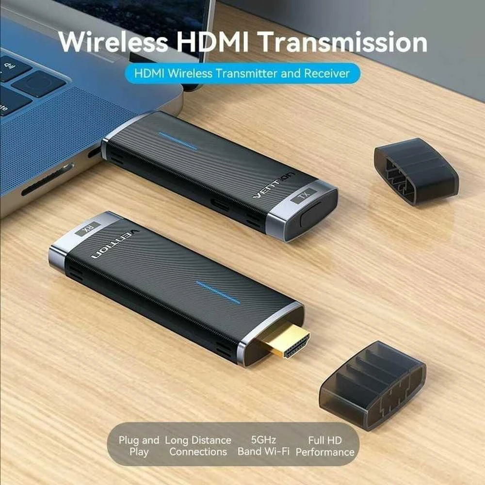 Vention belaidis HDMI komplektas su atvirais jungčių dangteliais