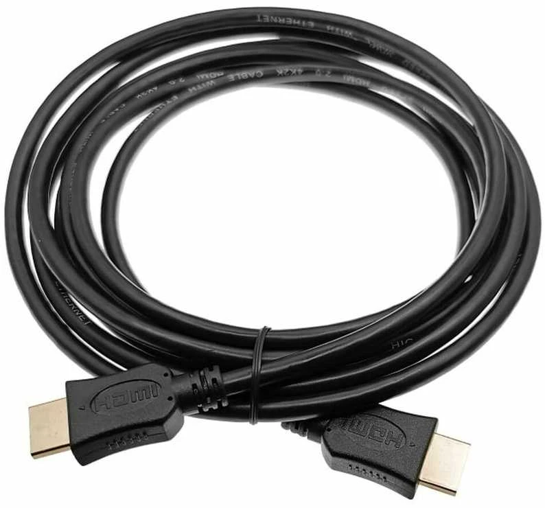 Juodas HDMI 2.0 laidas susuktas ratu