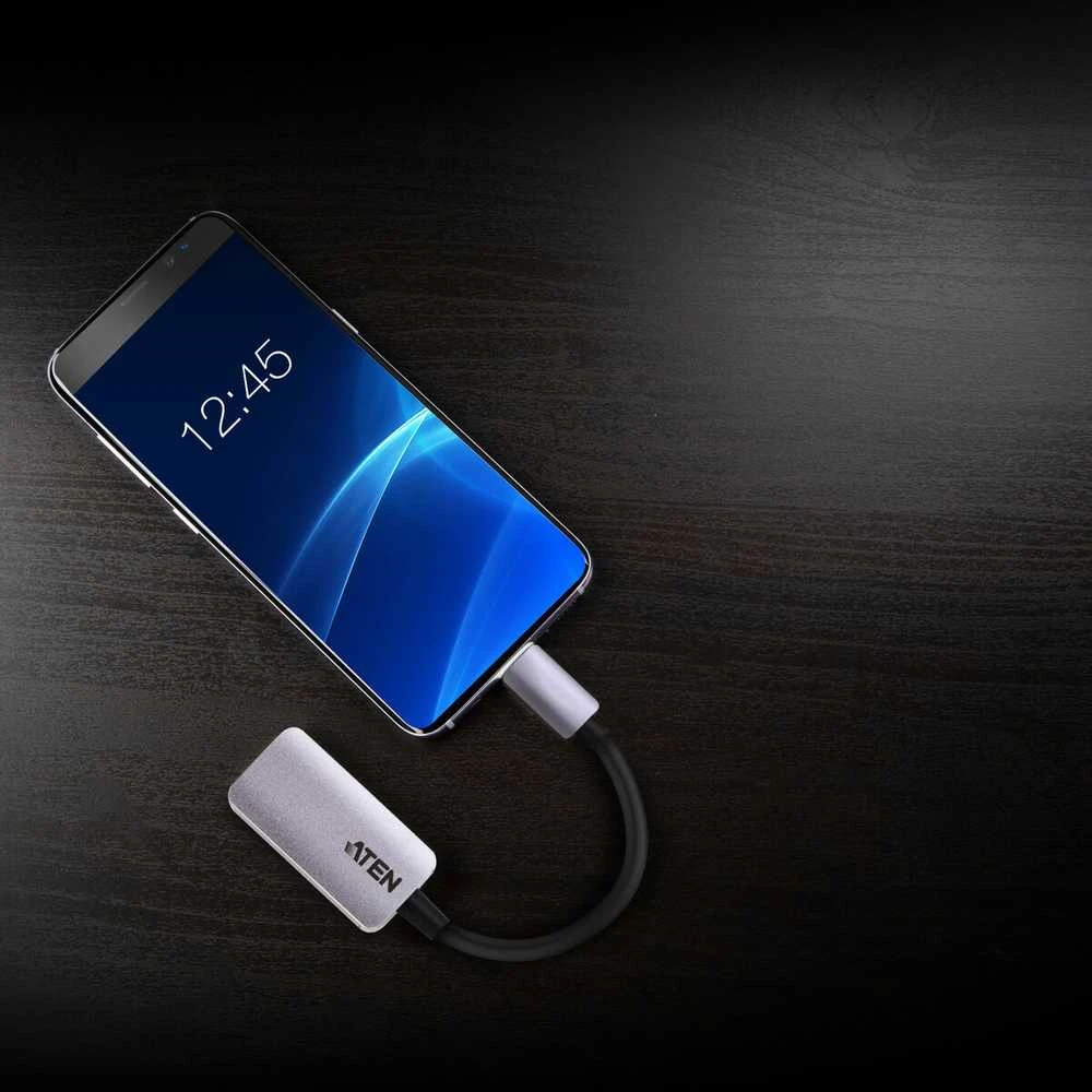 Aten | USB-C į HDMI 4K adapteris | HDMI lizdas | USB-C kištukas | USB-C į HDMI