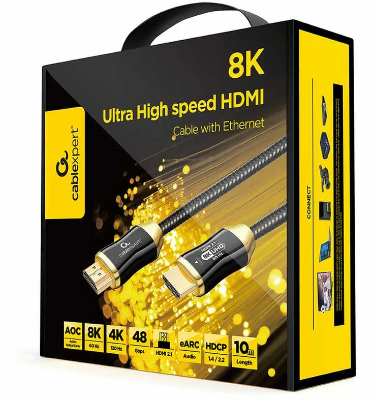 HDMI kabelis Gembird CCBP-HDMI8K-AOC-10M, 8K UHD 60 Hz, AOC, HDMI 2.1 10 m
