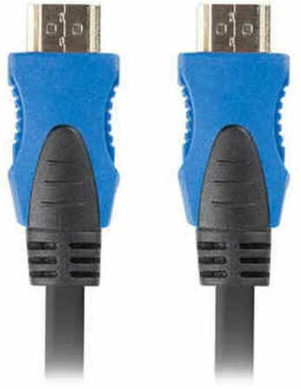 HDMI laidas su mėlynais antgaliais