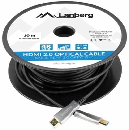 LANBERG HDMI CABLE M/M V2.0 10M OPTICAL AOC Juodas CA-HDMI-20FB-0100-BK
