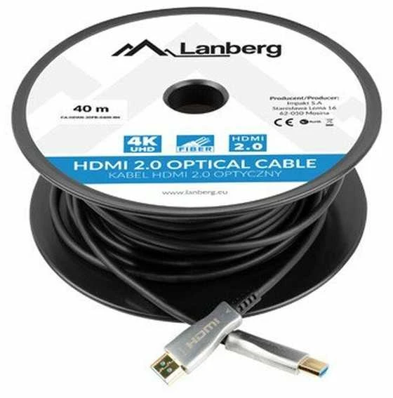 LANBERG HDMI v2.0 M/M cable 40m optical AOC juodas