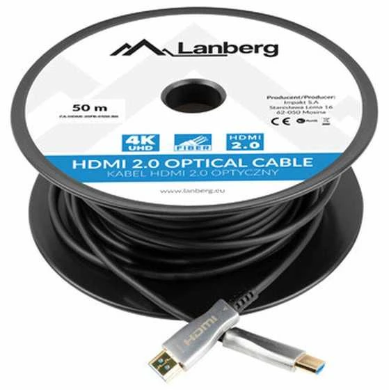 LANBERG HDMI v.20 M/M cable 50m optical AOC juodas