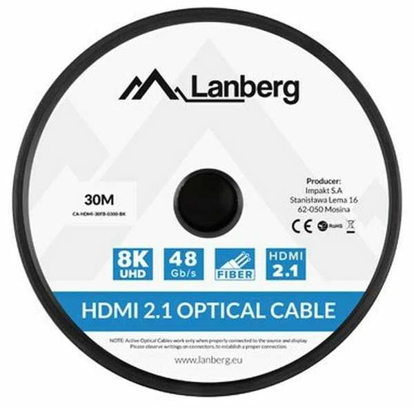 LANBERG HDMI v2.1 8K M/M kabelis 30m optinis AOC