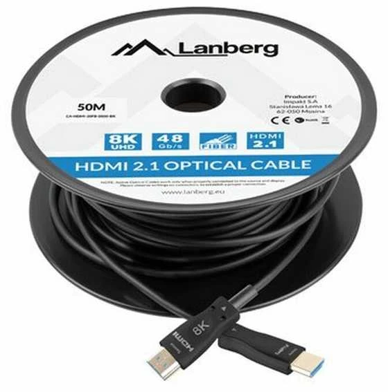 LANBERG HDMI v2.1 8K M/M kabelis 50m optinis AOC