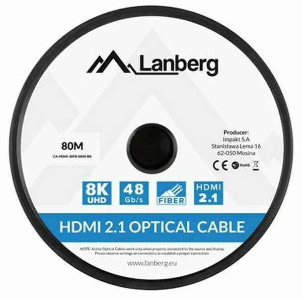 LANBERG HDMI v2.1 8K M/M kabelis 80m optinis AOC