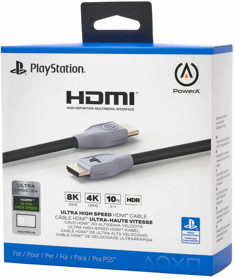 Power A Maitinimas A PowerA Ultra High Speed HDMI laidas skirtas PlayStation 5 3M |2.1 8K60hz/4k120hz