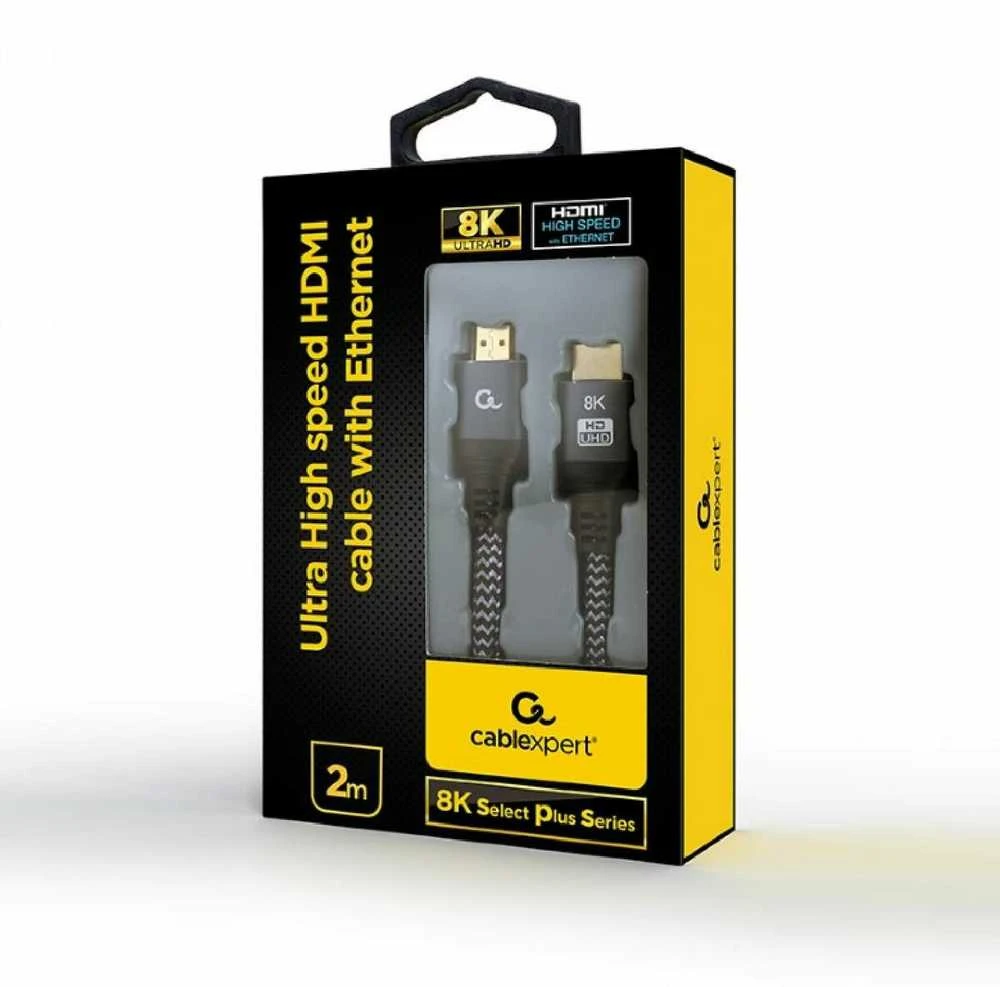Gembird Cablexpert | Itin didelės spartos HDMI kabelis su Ethernet ryšiu, 8K „Select Plus“ serija | CCB-HDMI8K-2M | 2 x A tipo | HDMI 2.1 (į viršų) | 2 m