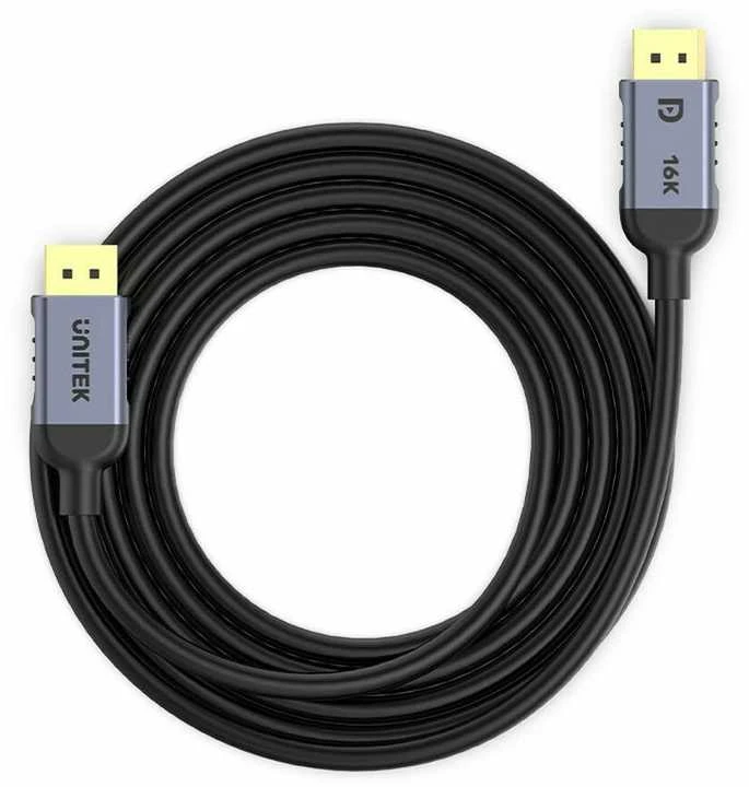 DisplayPort Kabelis - UNITEK C1626GY 1.5M HBR3 360Hz Juodas/Pilkas