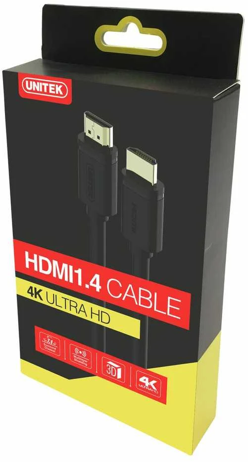 UNITEK Y-C138 Unitek Cable HDMI v.2.0 M/M 2m, auksinis, BASIC, Y-C138