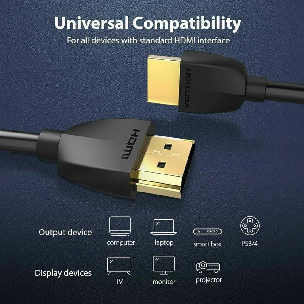 Vention Kabelis HDMI ventiliacija AAIBI 3m (juodas)