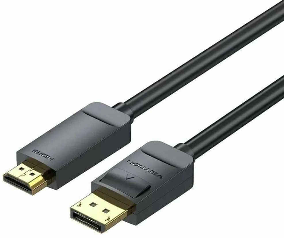 Vention DP į HDMI laidas su jungčių fiksatoriais