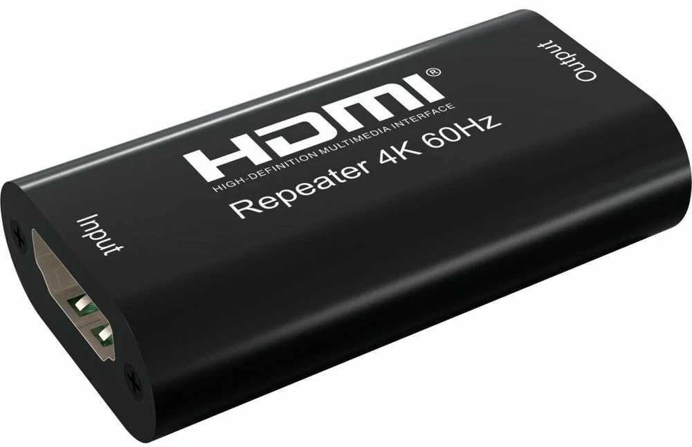 Techly IDATA HDMI2-RIP4KT vaizdo ir garso signalų ilgintuvas AV kartotuvas Juoda