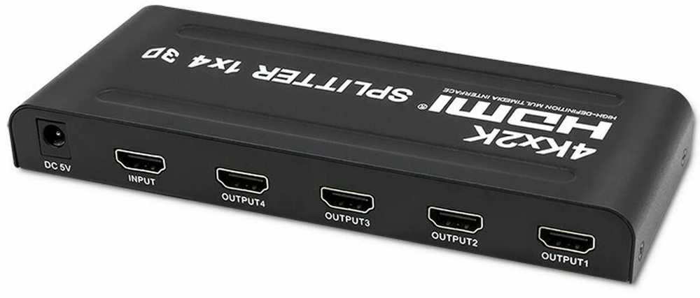 Qoltec 51798 aktyvus HDMI skirstytuvas 4 x HDMI 4K x 2K | 3,4 Gb/s