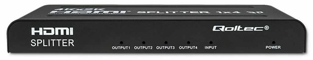 Qoltec 51798 aktyvus HDMI skirstytuvas 4 x HDMI 4K x 2K | 3,4 Gb/s
