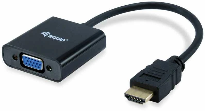 Equip 11903607 kabelių sąsaja / invertavimo adapteris HDMI VGA Juoda