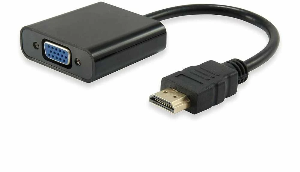 Equip 11903607 kabelių sąsaja / invertavimo adapteris HDMI VGA Juoda