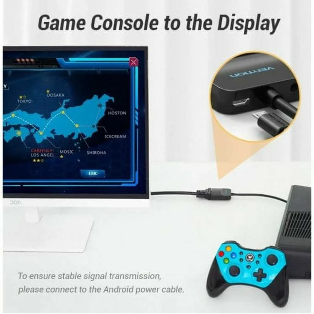 Vention HDMI į VGA adapteris su maitinimo jungtimi