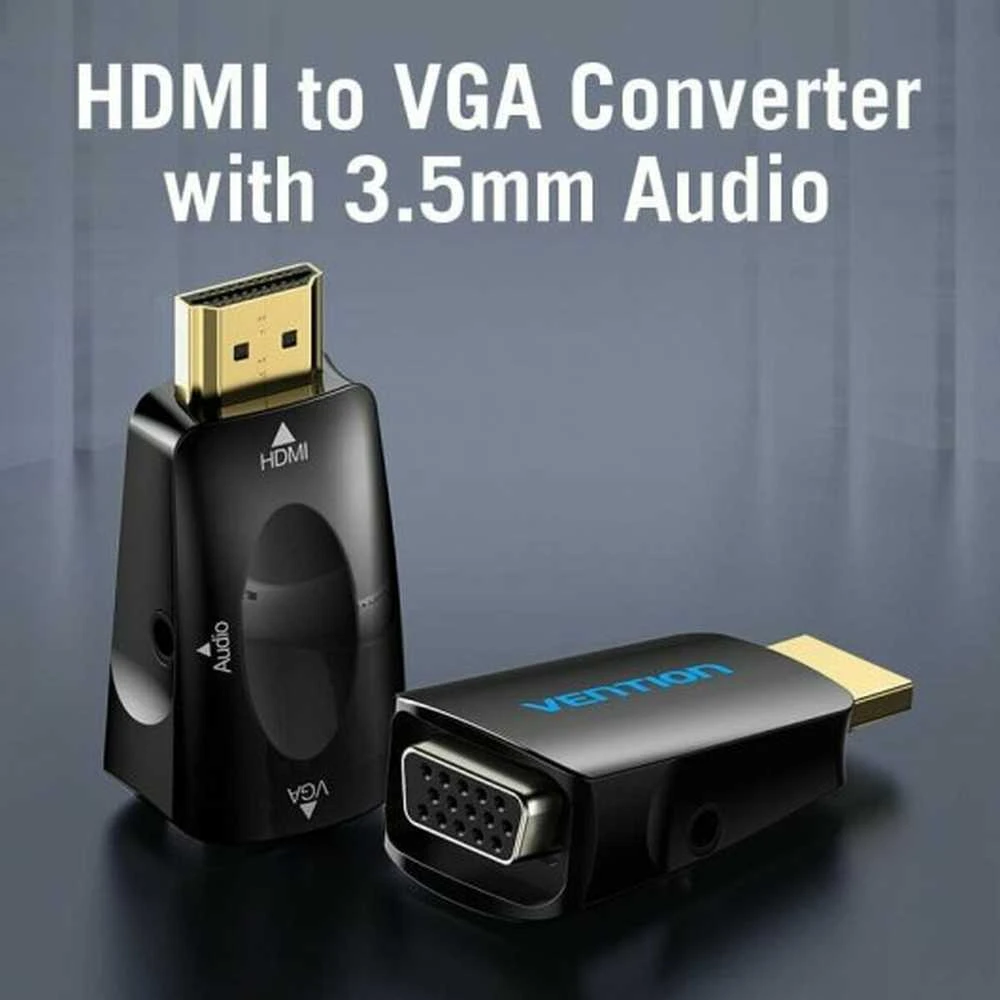 HDMI į VGA adapteris Vention AIDB0 su 3.5 mm garsu