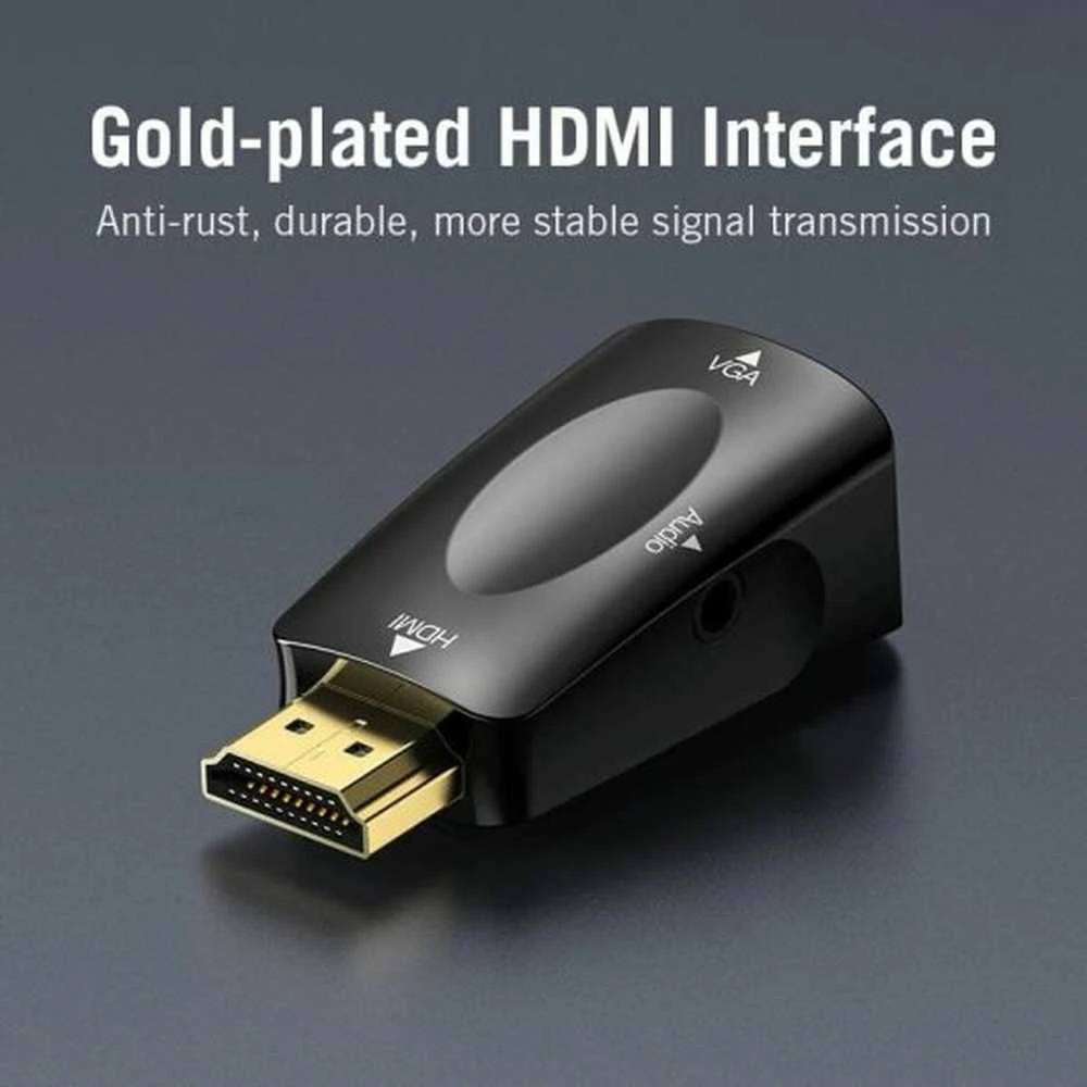 HDMI į VGA adapteris Vention AIDB0 su 3.5 mm garsu