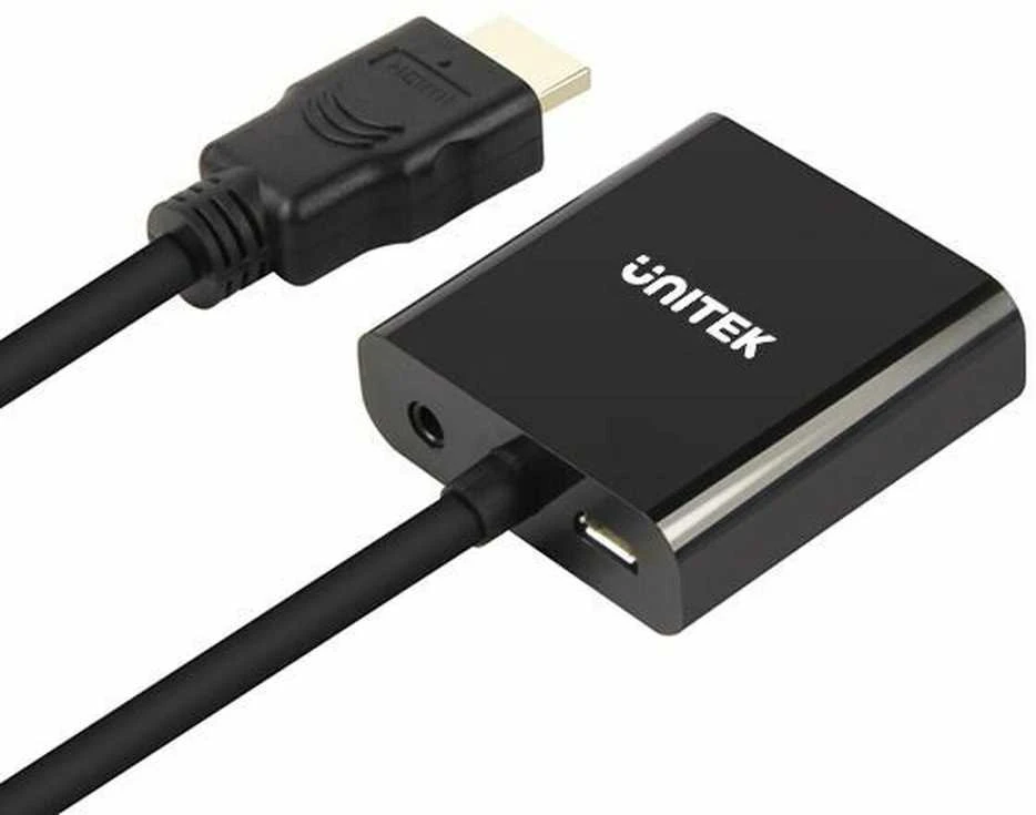 UNITEK Y-6333 Unitek HDMI į VGA adapteris + garsas, Y-6333