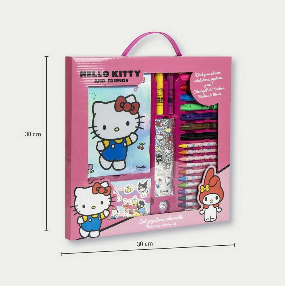 CERDÁ Hello Kitty colouring stationery set