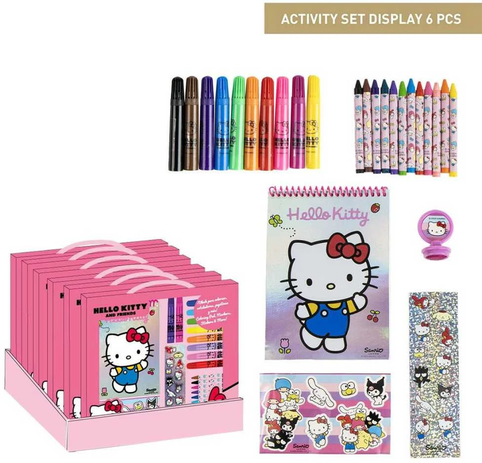 CERDÁ Hello Kitty colouring stationery set