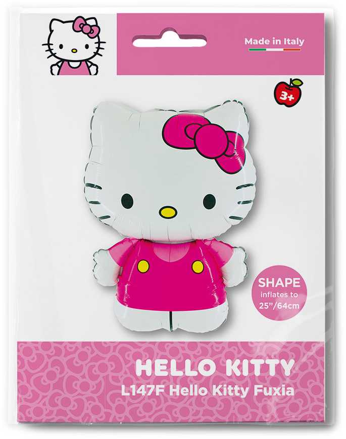 Hello Kitty Fuksija folijos balionas 64 cm