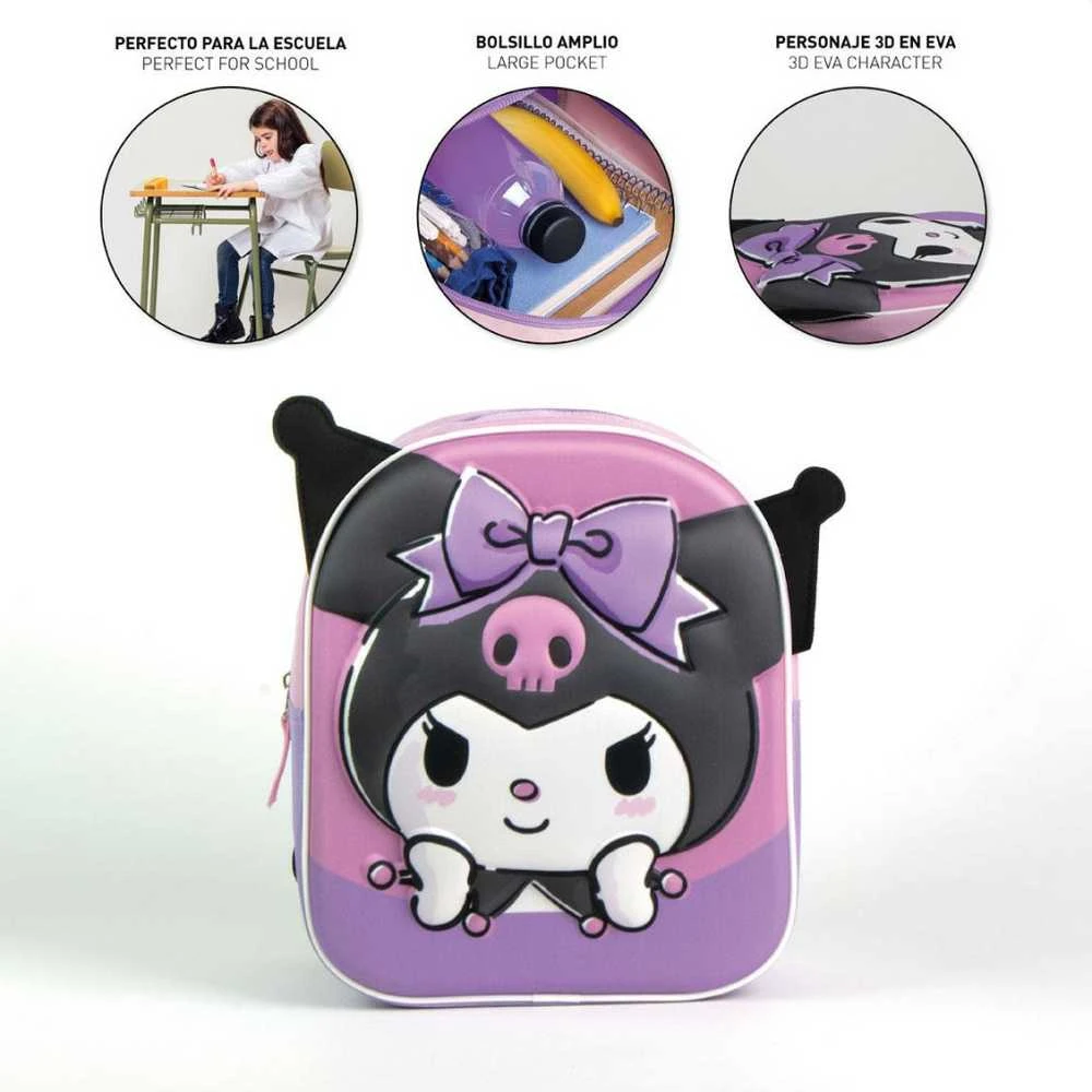 Hello Kitty Kuromi 3D kuprinė, 31 cm