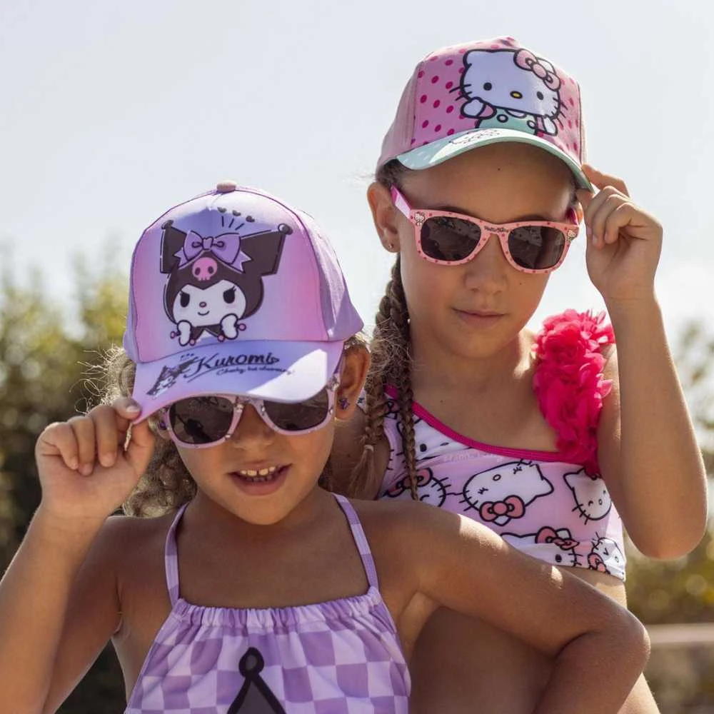 Hello Kitty Kuromi saulės akinių ir kepurės rinkinys