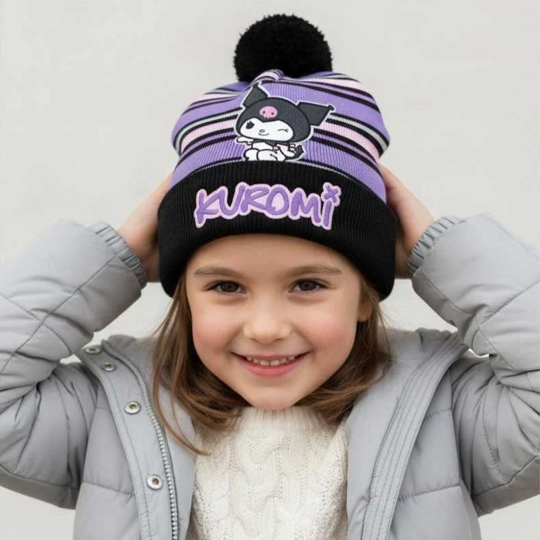 Hello Kitty Kuromi juoda vaikiška kepurė
